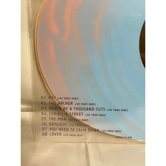 Taylor Swift Lover (Live From Paris) Heart Shaped Vinyl 2 pack NEW rare - Picture 5 of 5